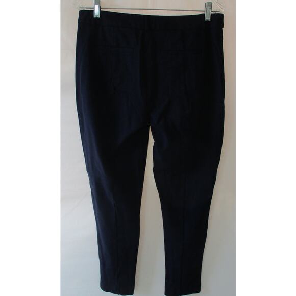 Elle Women's Blue Mid Rise Taper Leg Zip Front Stretch Dress Pants Size 10 - Picture 4 of 10